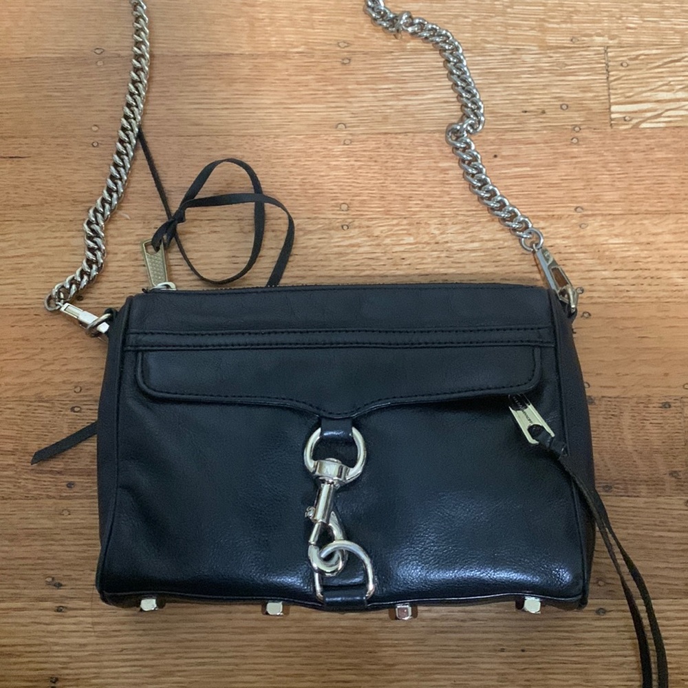 Rebecca Minkoff Black/Gold Mini Mac Crossbody